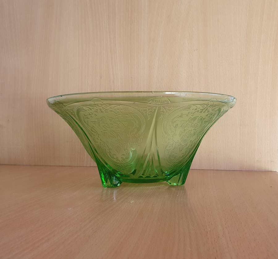 Vintage Green Glass Bowl