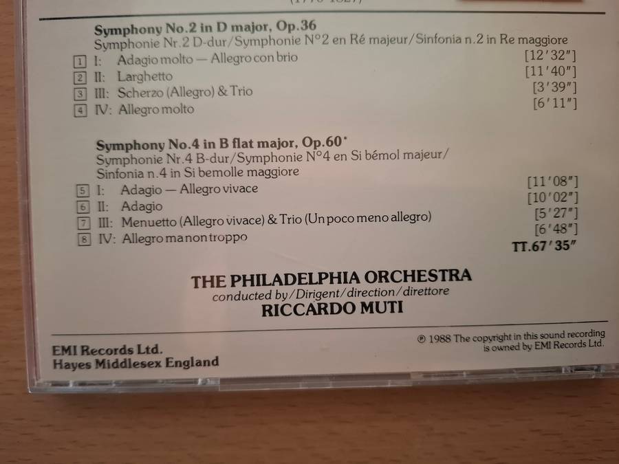 Ludwig van Beethoven Symphonien 2 & 3   (CD)