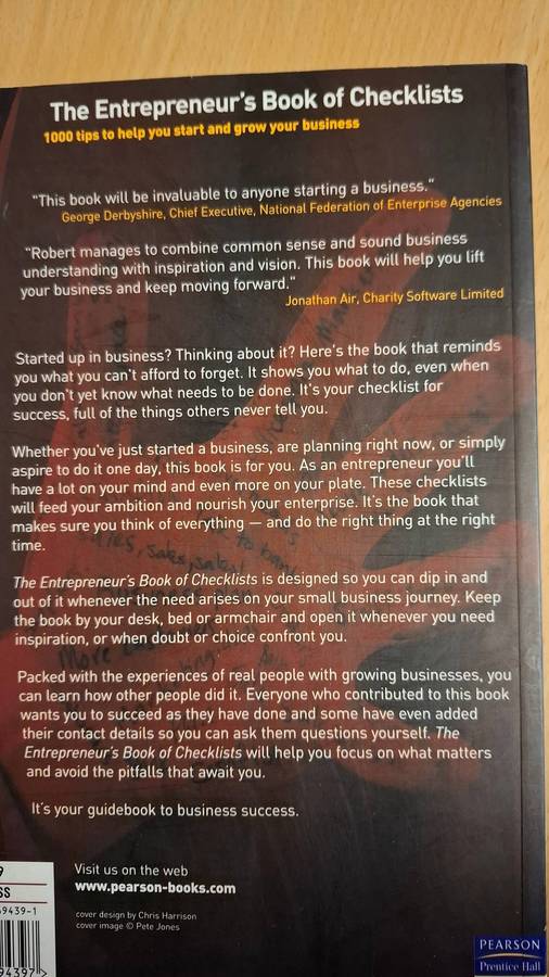 The Entrepreneur`s Book of Checklists-1000 tips to help you start and grow your business: R. Ashton
