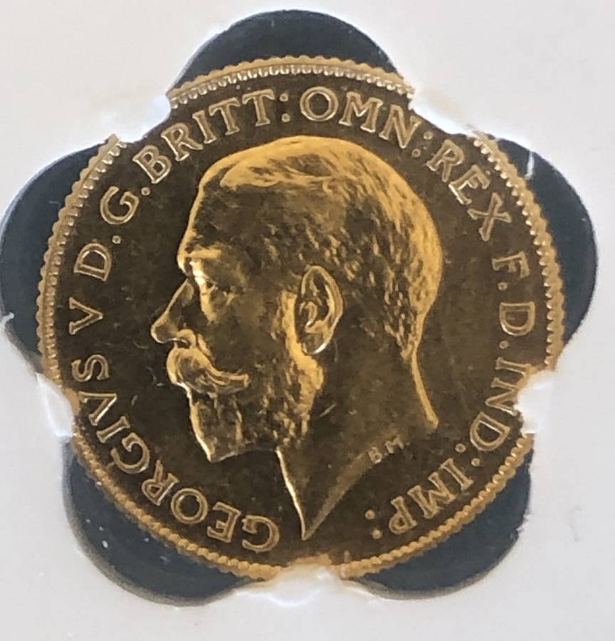 1923 Gold South African Full Sovereign PF62