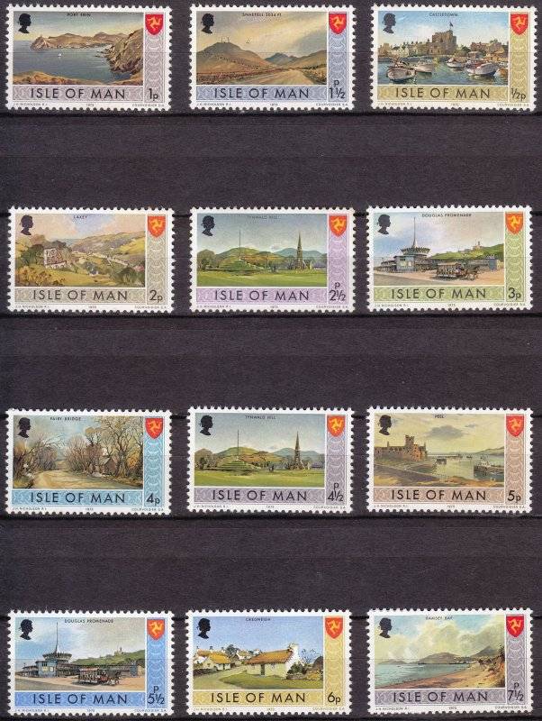 Isle of Man,Scott #12 to 17,19 to 24,52,53,54,55,56,57,59,1973,75,Used,CV$5.45