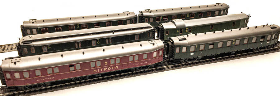 ROCO EXPRESS WAGONS OF THE DRG (HO) X6