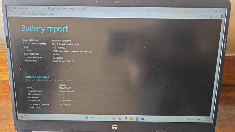 HP Model: 250 g8, 11th Gen i5, 16gb RAM, 512gb NVME