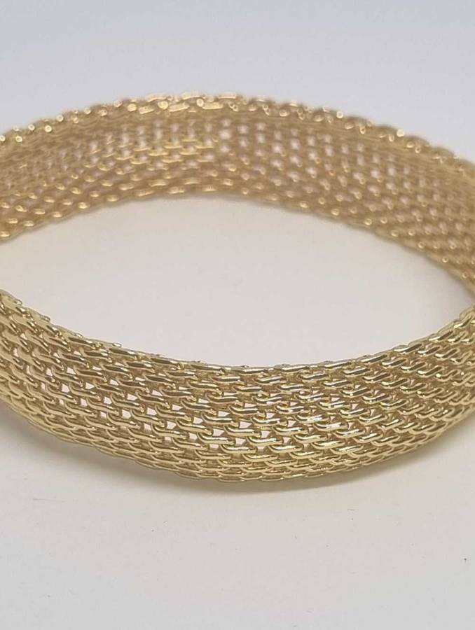 24ct Yellow Gold Mesh Bangle