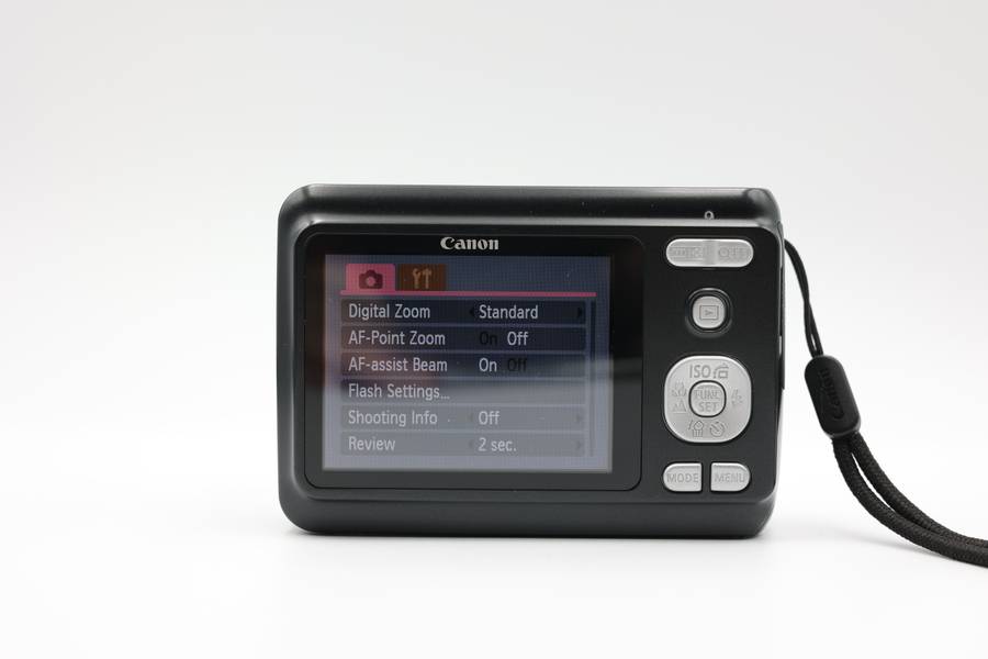 Canon Powershot A480 digital point and shoot camera.