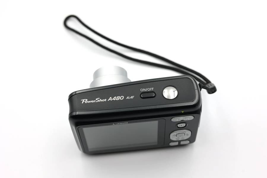 Canon Powershot A480 digital point and shoot camera.