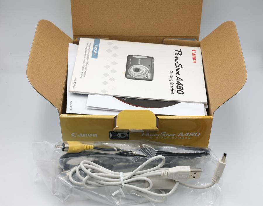 Canon Powershot A480 digital point and shoot camera.