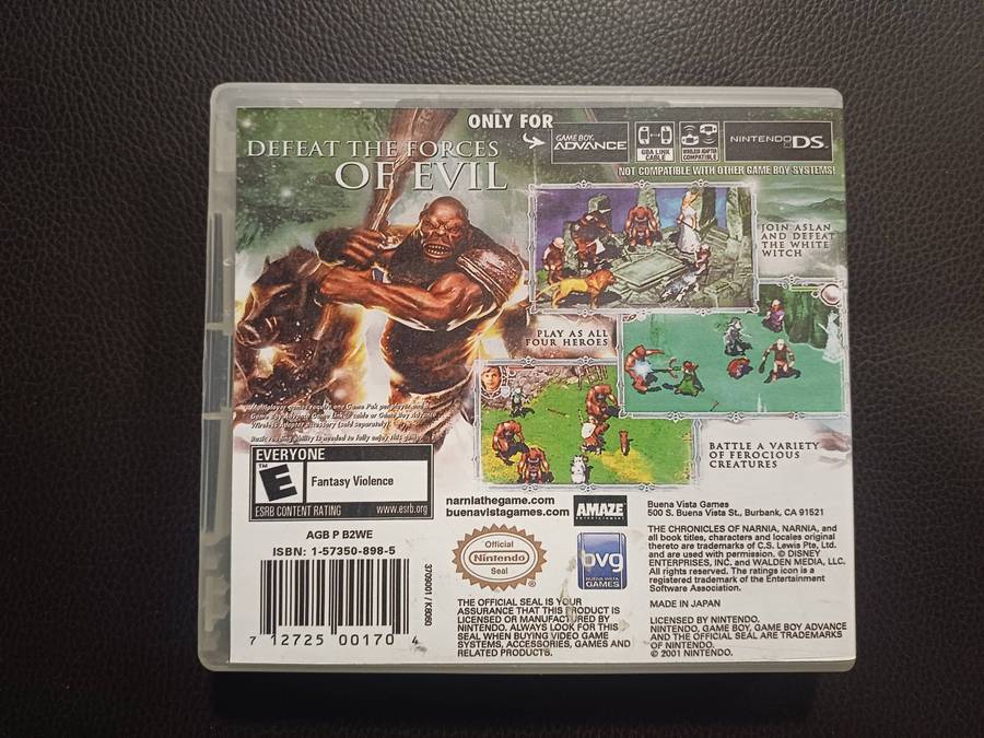 The Chronical of Narnia Gameboy Advance in DS Case*