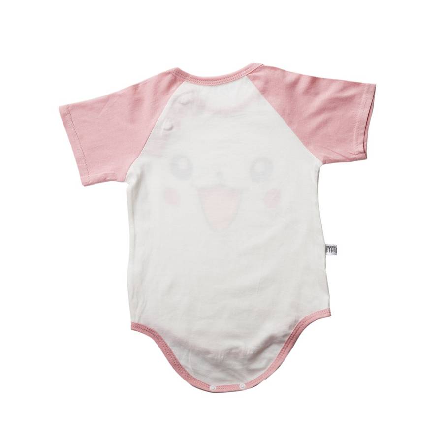 All Heart Bear Face Print Baby Grow - 3-6 months