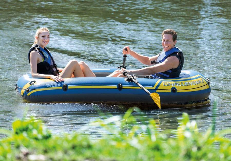 Intex - Kayak Paddle and Boat Oars Combo - Black/ Yellow