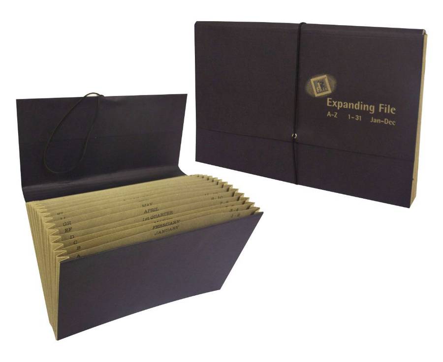 Expanding Concertina File with Elastic Lace 16 Compartment