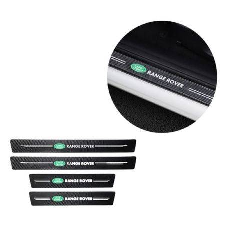 Decorative 4Piece Carbon Fiber Car Door Sill Protectors for Land Rover