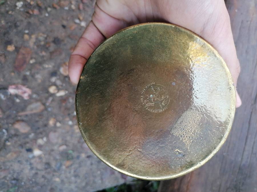 SET OF 2 ANTIQUE BRASS COFFEE POTS