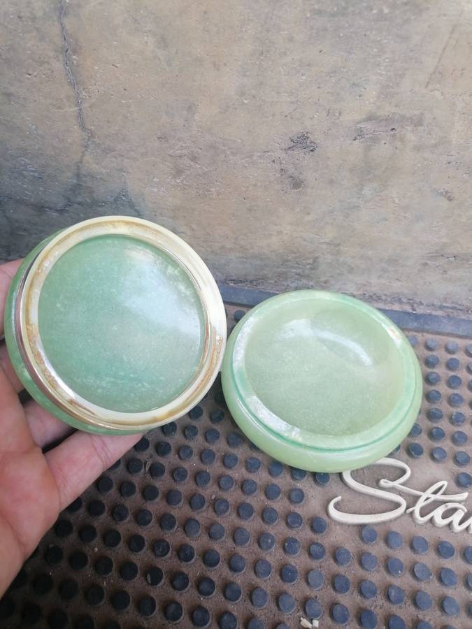 Vintage Genuine Alabaster Hand Carved Made in Italy Hinged Trinket Box