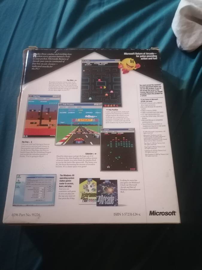 Microsoft Return of Arcade PC Game 1995 Original Windows 95 Vintage