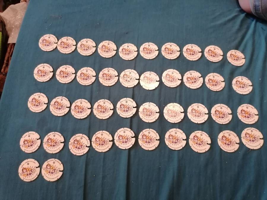 Vintage complete sets of SIMBAZO TAZOS 1-42