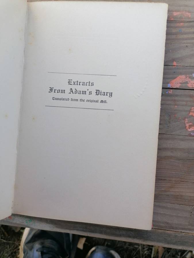 Mark Twain / Extracts From Adam's Diary 1904