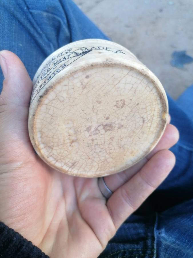 Antique R Seager Home Made Potted Meats Ipswich Jar,