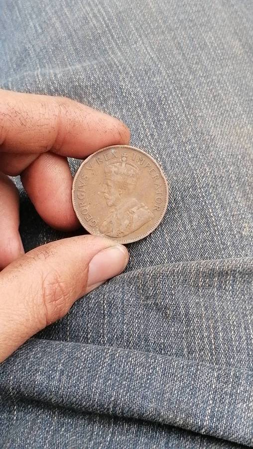 1931 south africa union penny coin