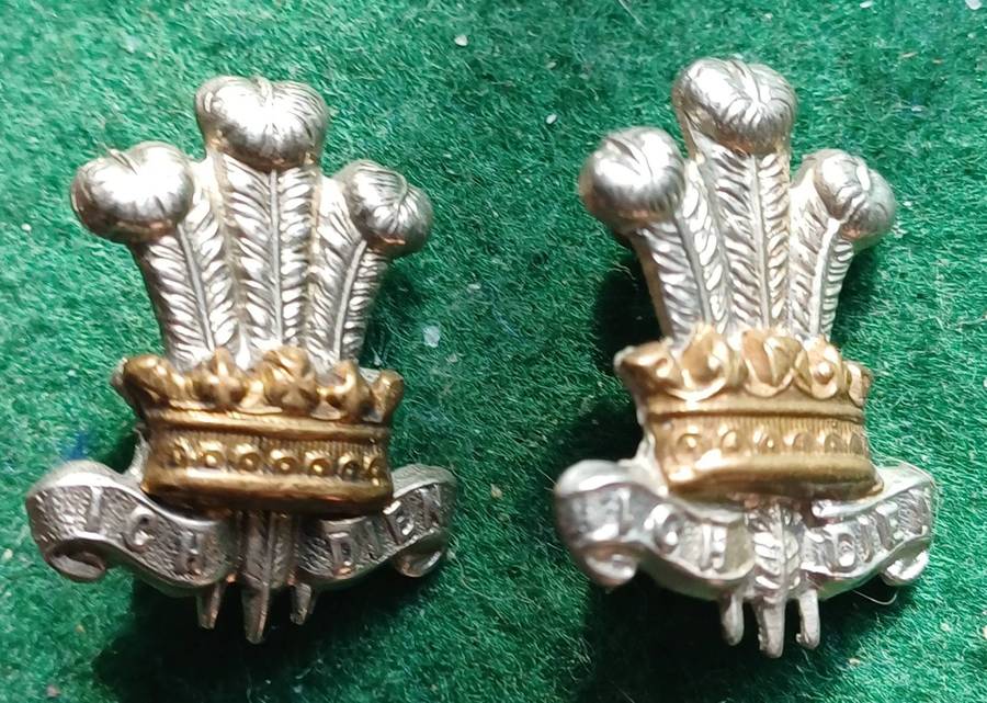 British Army, Prince of Wales Leinster Regt, (Royal Canadians,) BiM collars pair