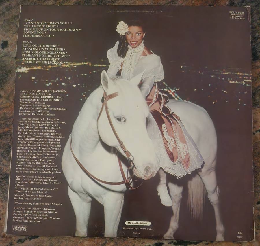 MILLIE JACKSON Just A Lil' Bit Of Country (VG+/VG+) Polydor POLY 5536 SA Pressing 1981 - RARE