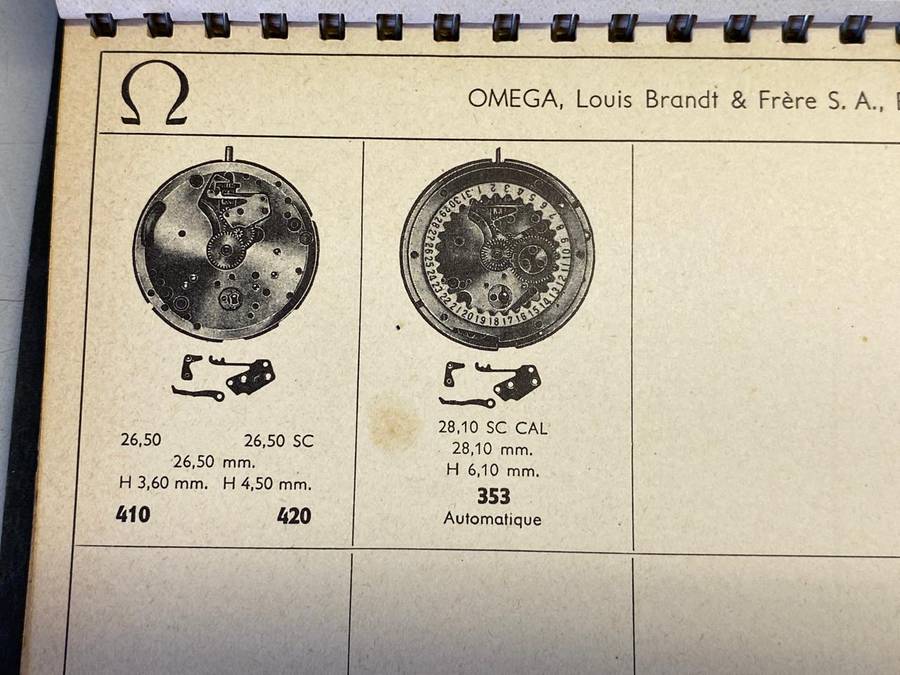 Official catalogue of Swiss watch repair parts