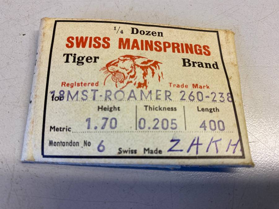 Mainsprings for MST calibers 260 - 302 - 346 - 349