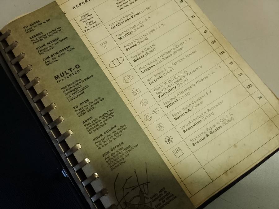 Official Catalogue of Swiss Watch Parts