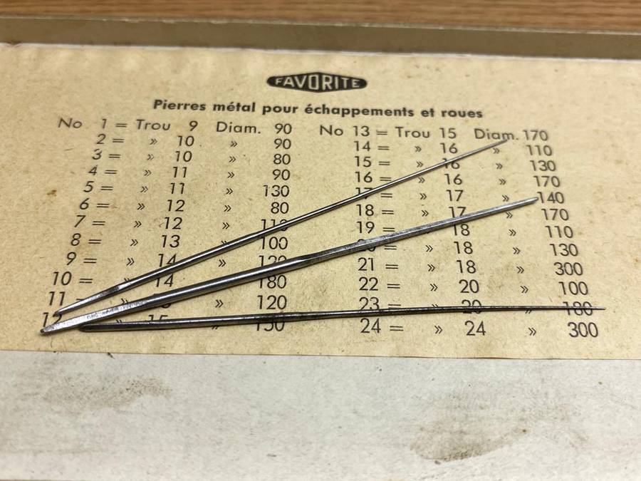 Watchmakers/jewelers cutting & smoothing broaches