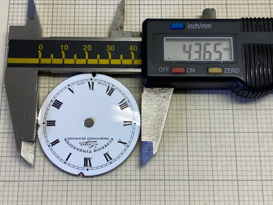 LIGA  SUPERIOR TIMEKEEPER - 43.65mm pocket watch dial