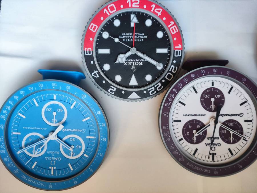 Omega x MoonSwatch inspired 3D printed Desk clock