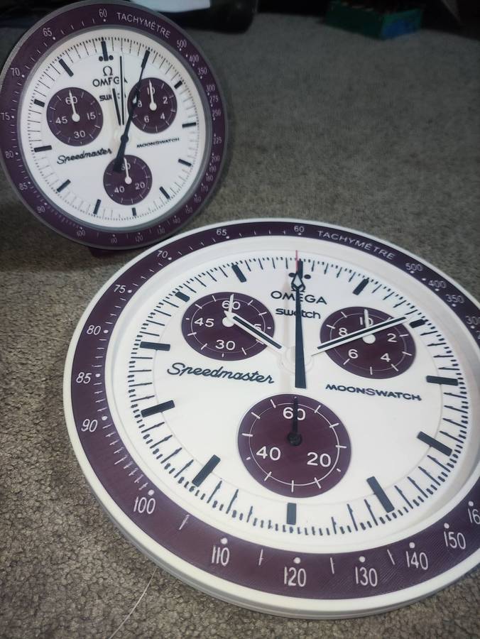 Omega x MoonSwatch inspired 3D printed Desk clock