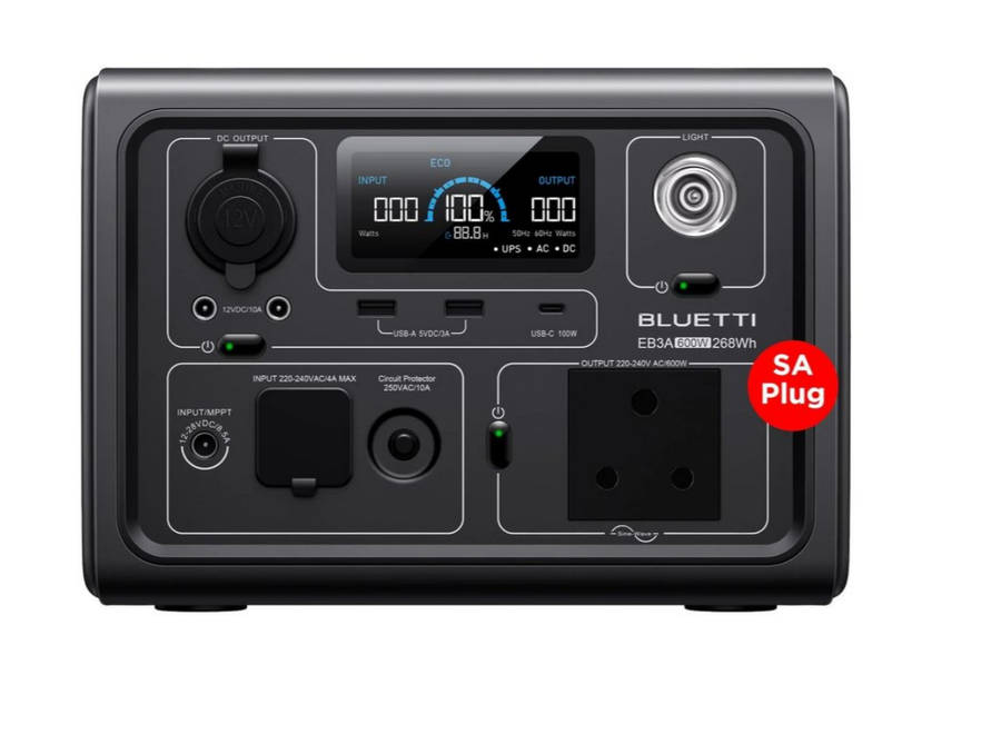 Bluetti EB3A 600W Portable Power Station 268WH SA Socket