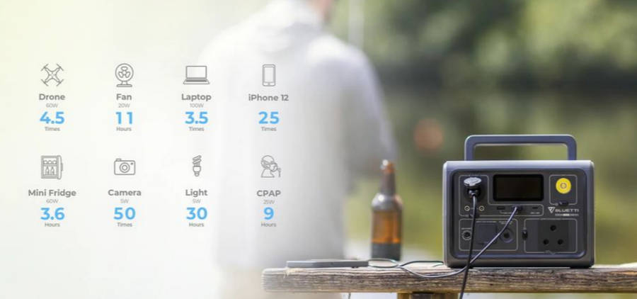 Bluetti EB3A 600W Portable Power Station 268WH SA Socket