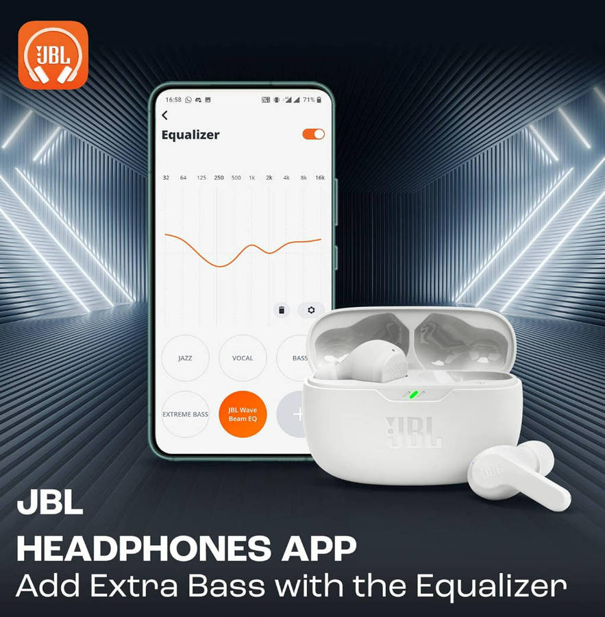 JBL Wave Buds True Wireless Bluetooth Headphones - White