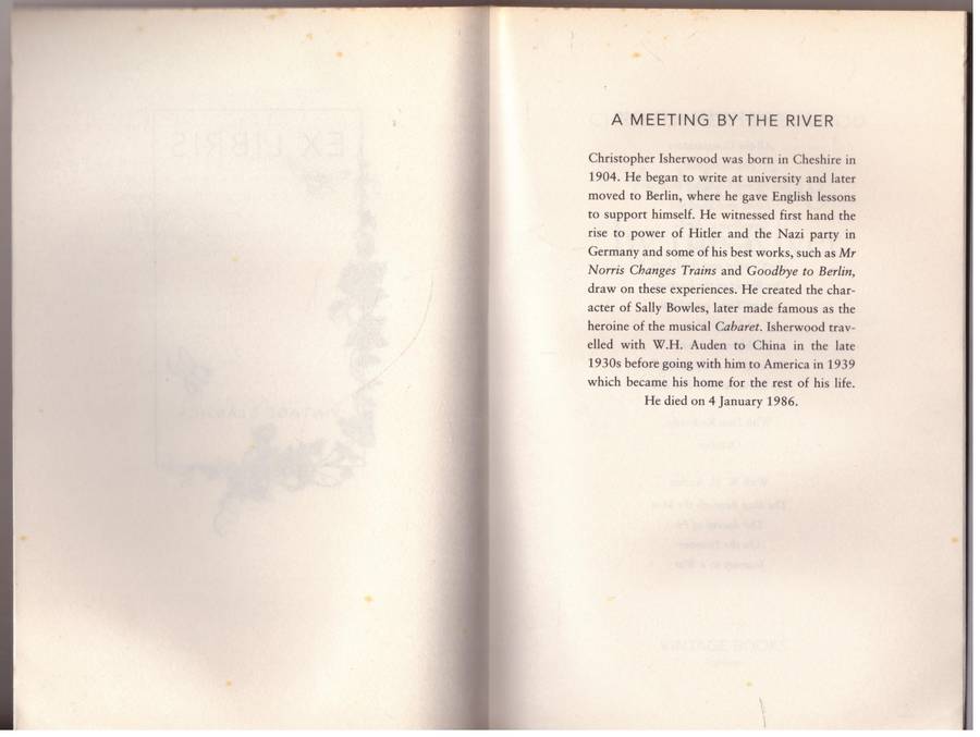 A Meeting by the River  --  Christopher Isherwood