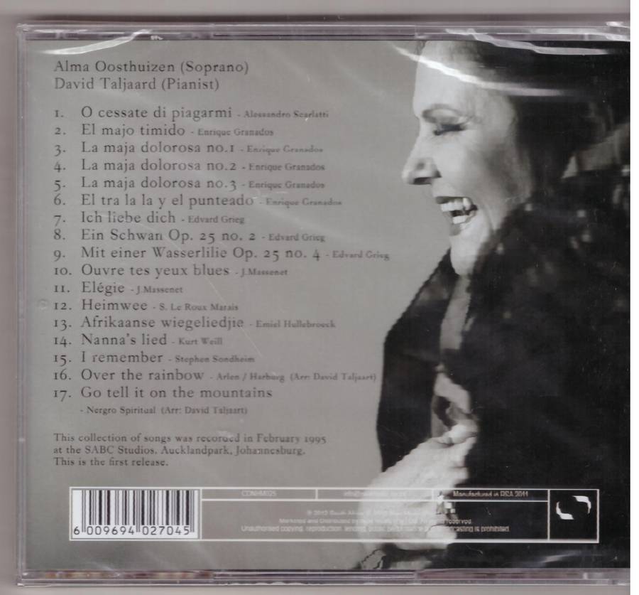 Alma Oosthuizen - Songs for the Soul (CD) **SEALED**