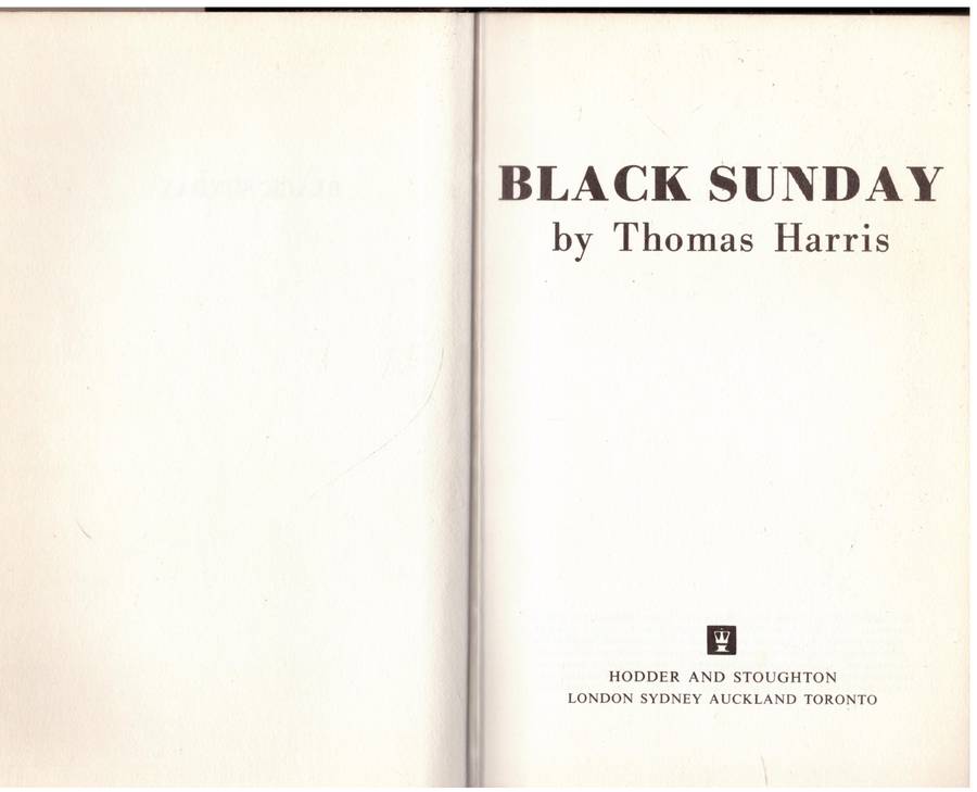 Black Sunday -- Thomas Harris