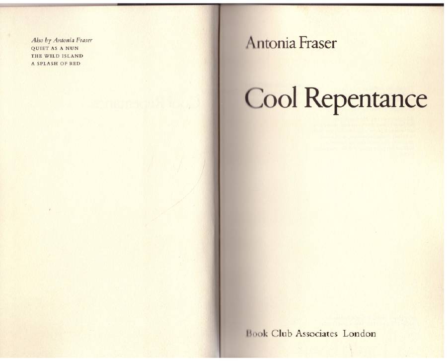 Cool Repentance: A Jemima Shore Mystery -- Antonia Fraser