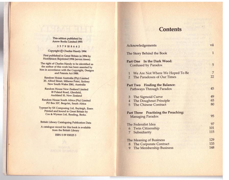 The Empty Raincoat: : Making Sense of the Future  --  Charles Handy