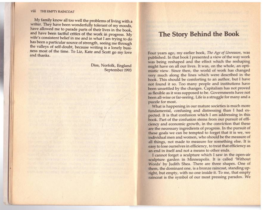 The Empty Raincoat: : Making Sense of the Future  --  Charles Handy