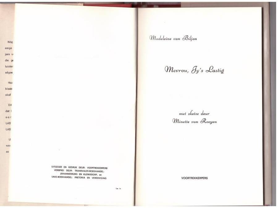 Mevrou jys lastig  - Madeleine van Biljon