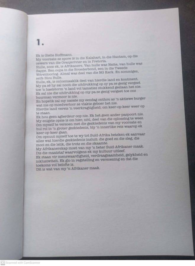 Naam van dier dorp -- Gielie Hoffmann