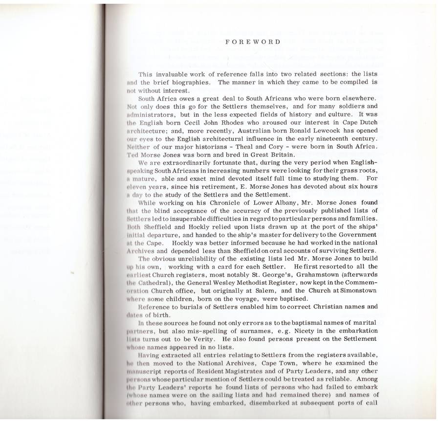 Roll of the British Settlers in South Africa: Pt. 1. Up to 1826  --  E. Morse Jones