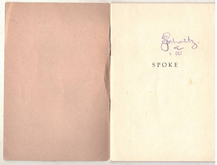 Spoke: toneelstukkie in ses bedrywe vir vyf here en vyf dames  --  W. M. Theron