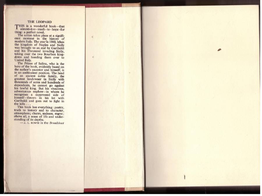 The Leopard -- Giuseppe di Lampedusa