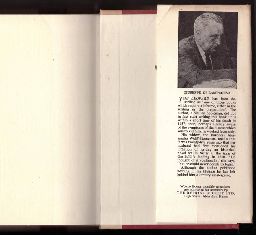 The Leopard -- Giuseppe di Lampedusa