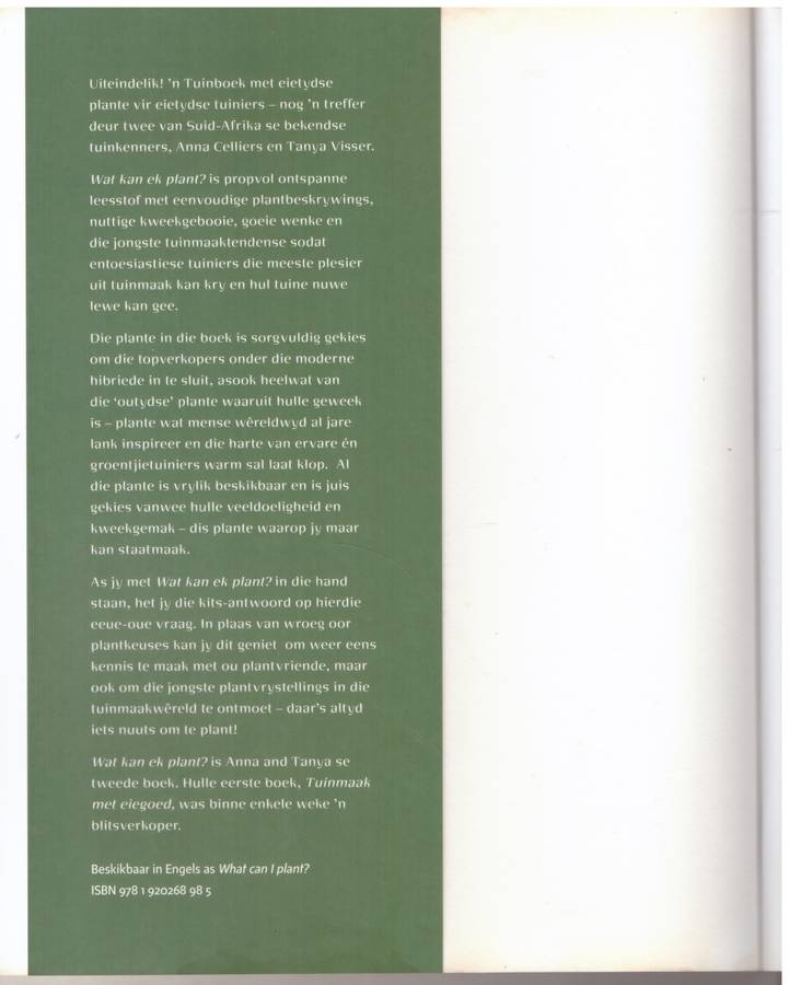 Wat Kan Ek Plant?  --  Anna Celliers, Tanya Visser