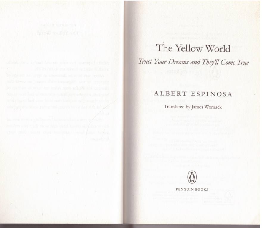 The Yellow World  - Albert Espinosa