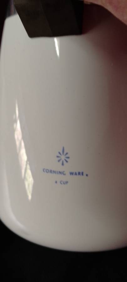 A  corning ware stove top espresso coffee pot